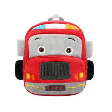 Fire Truck Kids Backpack | Cartoon Vehicle School Bag