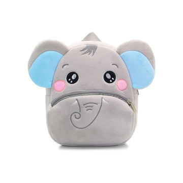 Grey Elephant Kids Backpack | Cute Animal School Bag for Toddlers